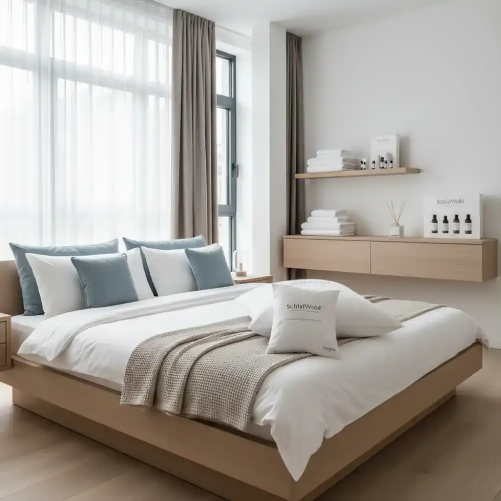 SchlafWohl Produkte im modern eingerichteten Schlafzimmer